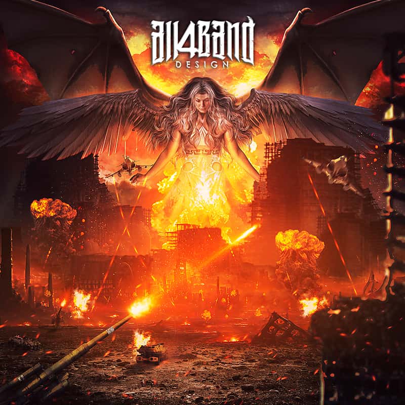 Album cover art for metal bands titled Dark Angel