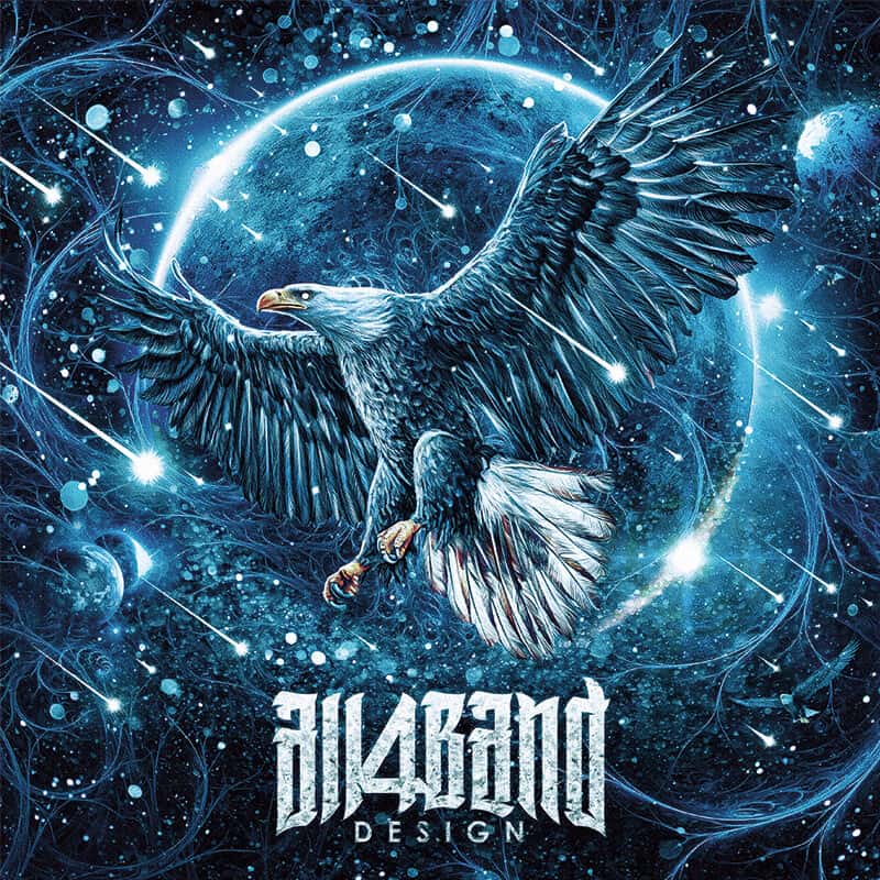 Metal band cover artwork titled Through The Astral