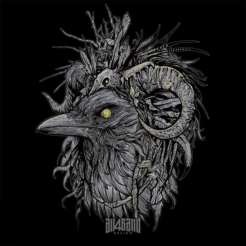 Metal band artwork titled Witch Crow