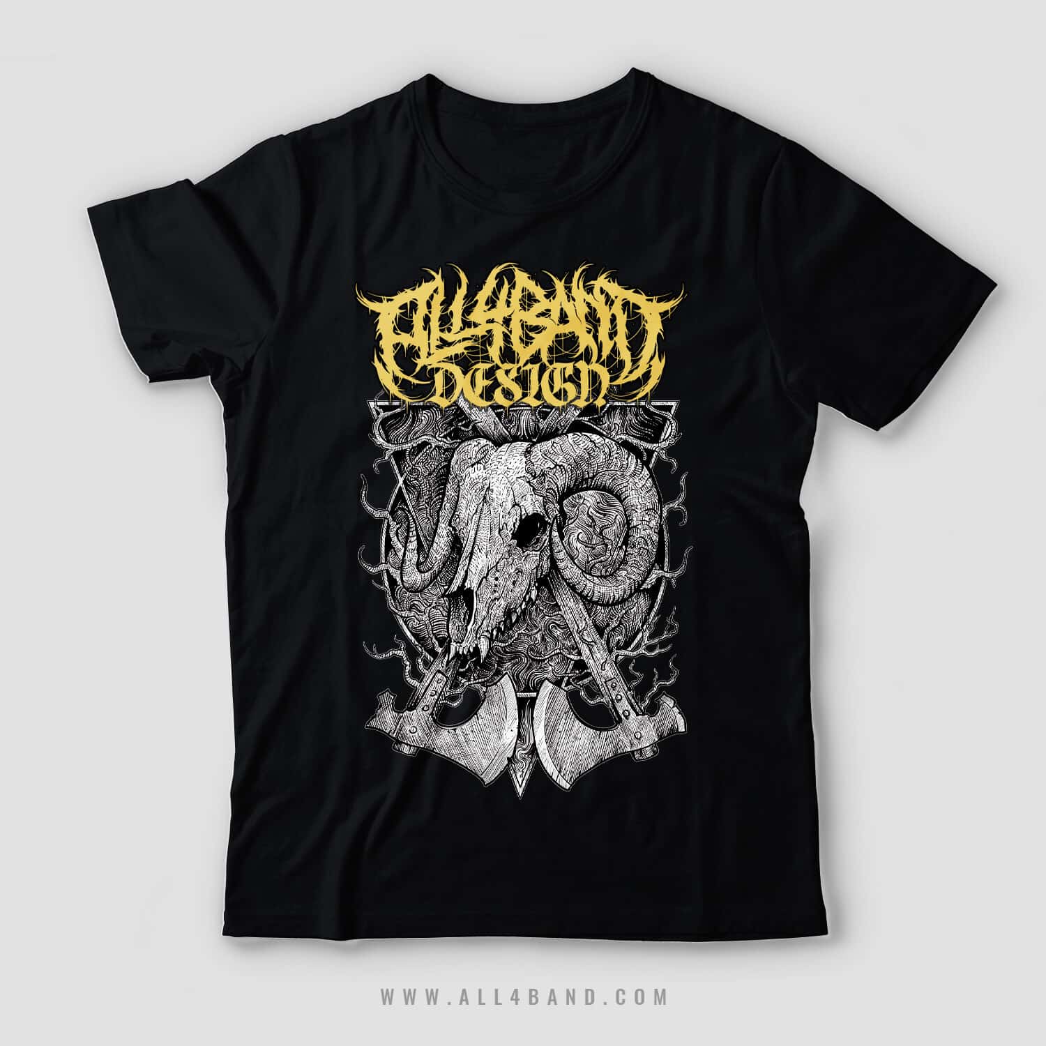 Metal band shirt design titled Berserker