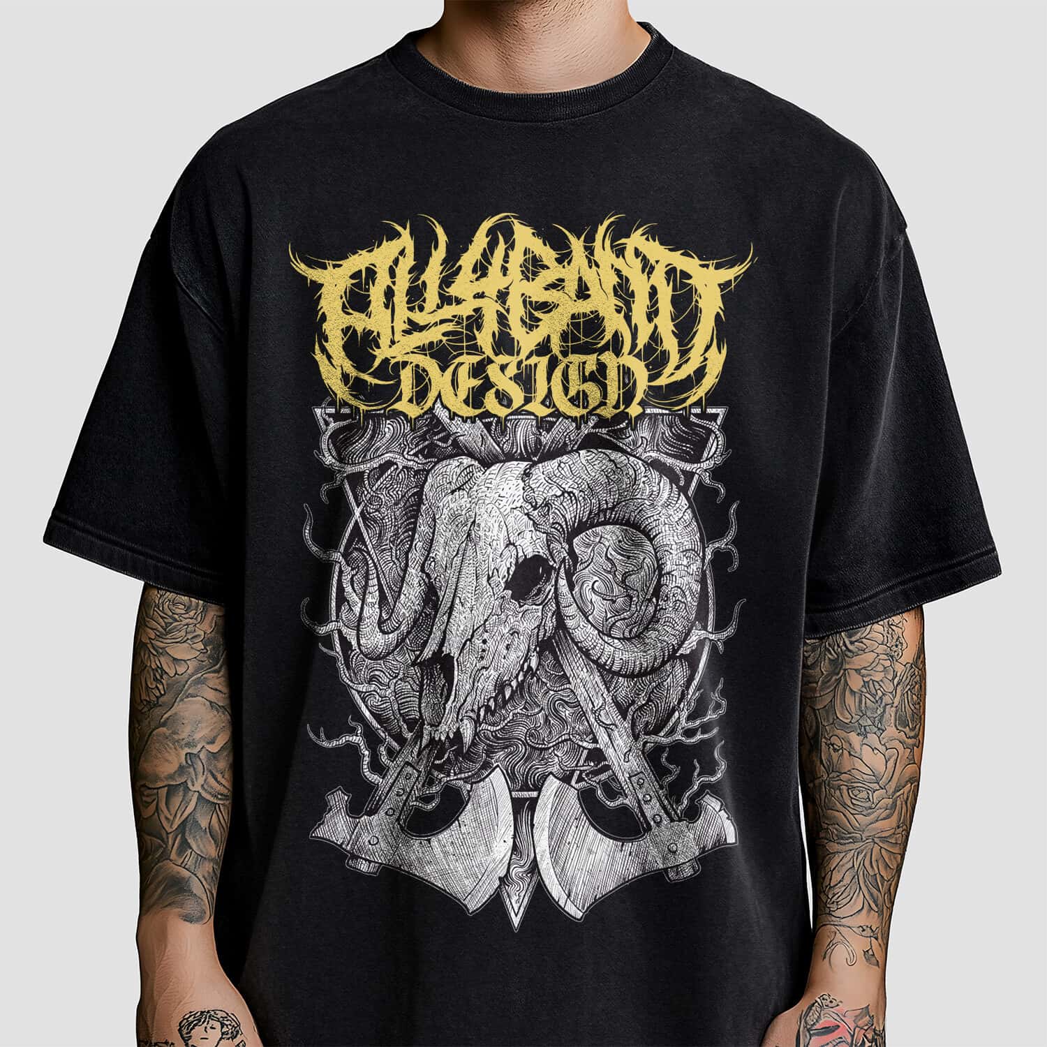 Metal band shirt design titled Berserker