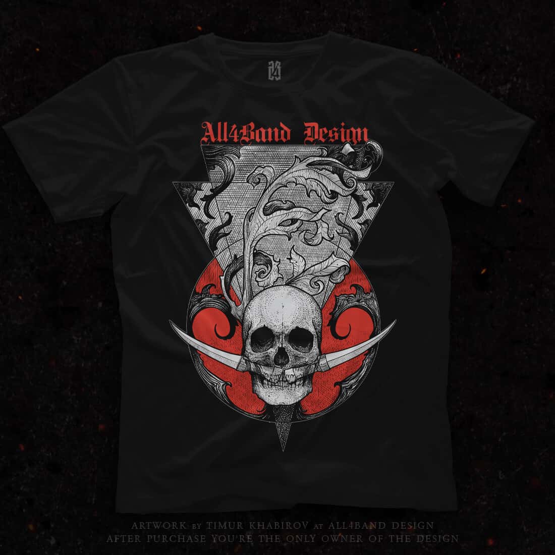 Shirt design 'Blade Mustache'