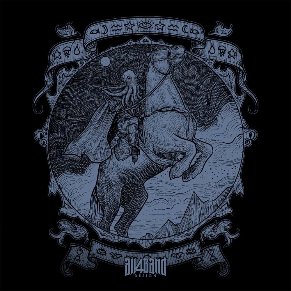 Metal band artwork titled Cthulhu Rider