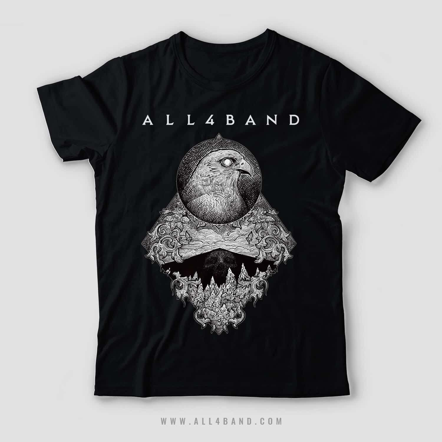 Metal band shirt design titled Black Mountain