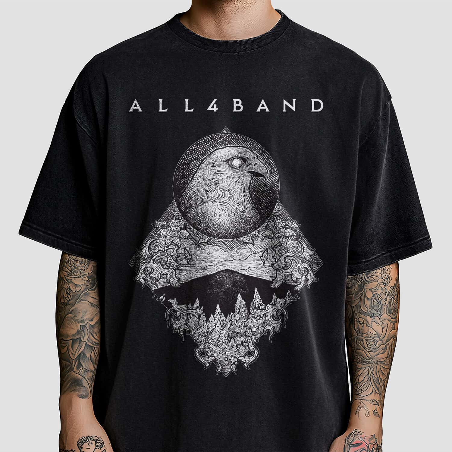 Metal band shirt design titled Black Mountain