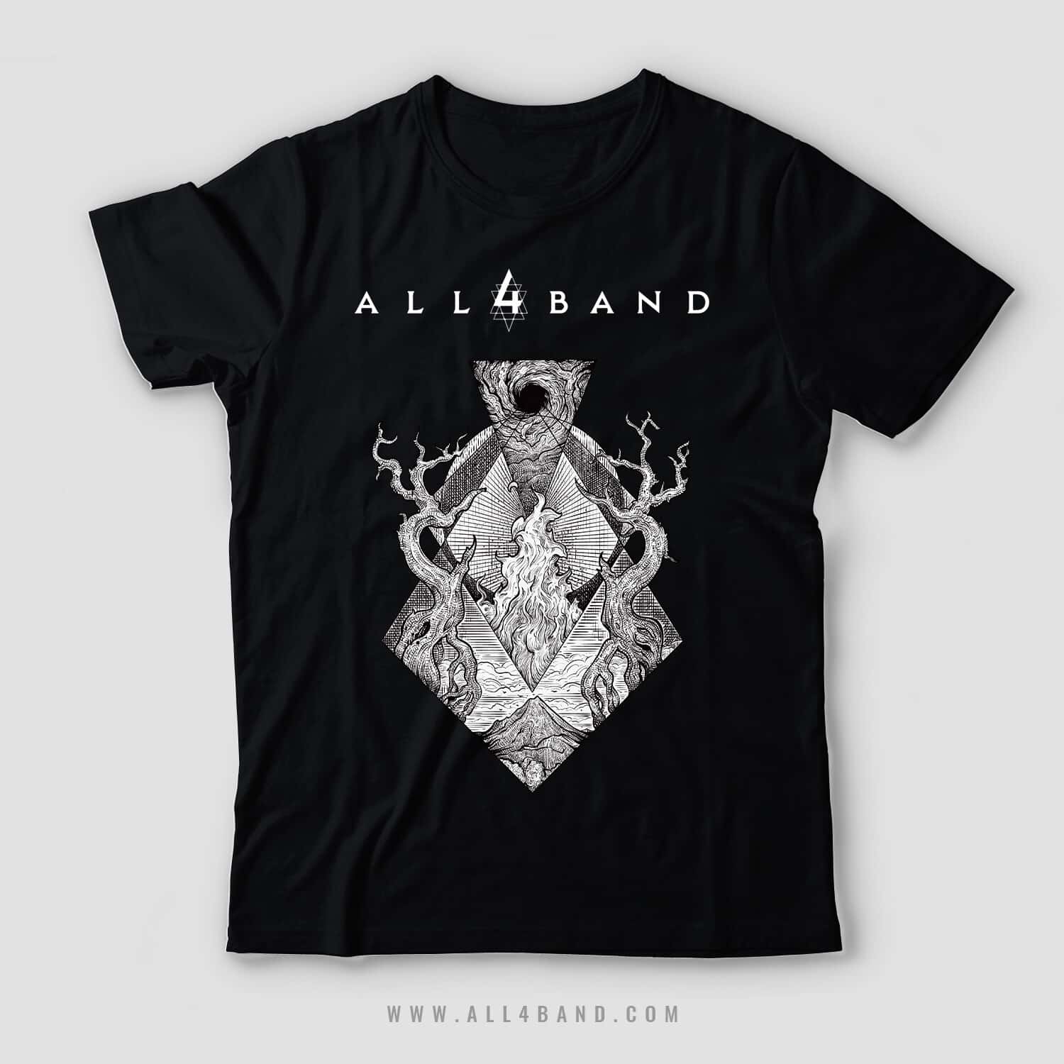 Metal band shirt design titled Black Hole