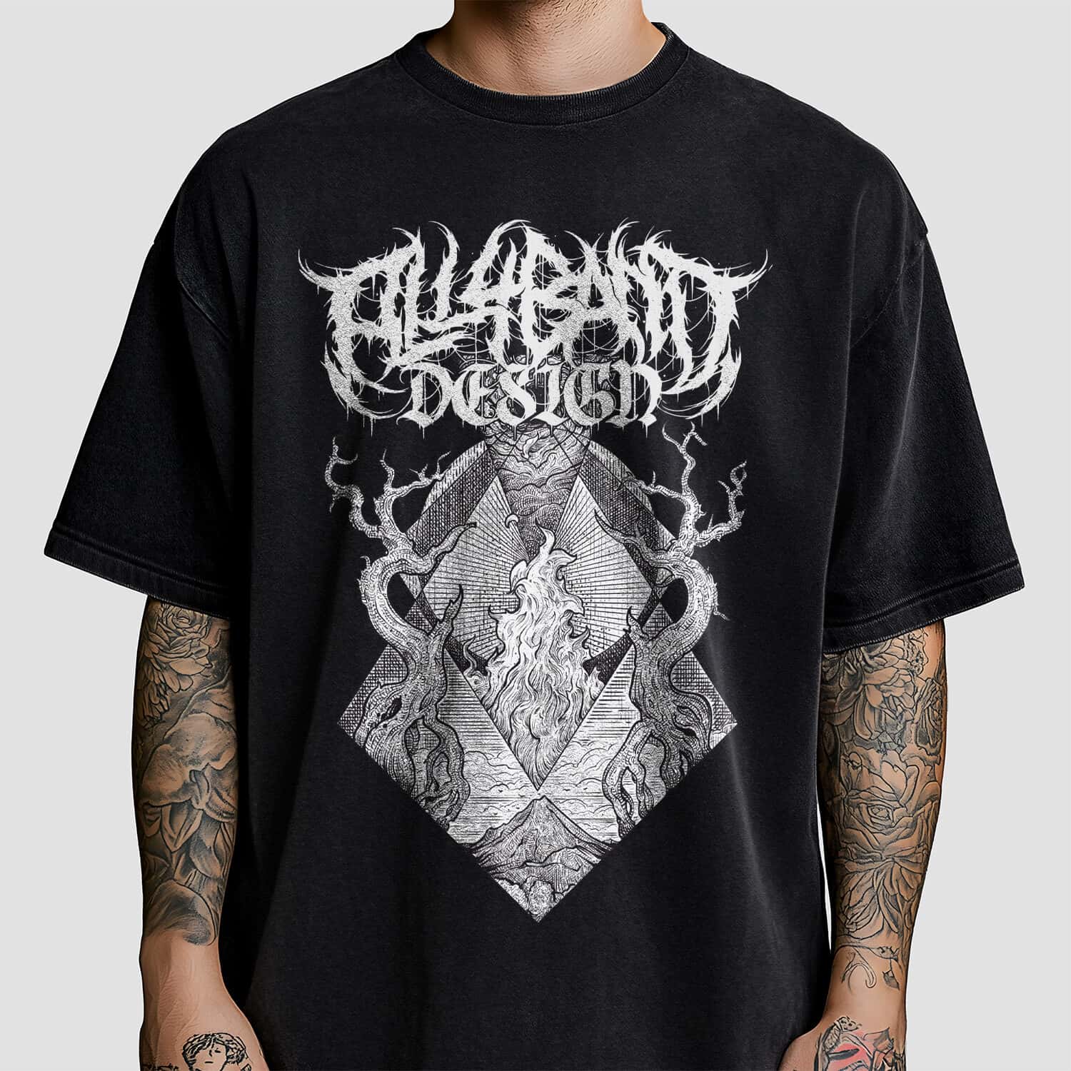 Metal band shirt design titled Black Hole