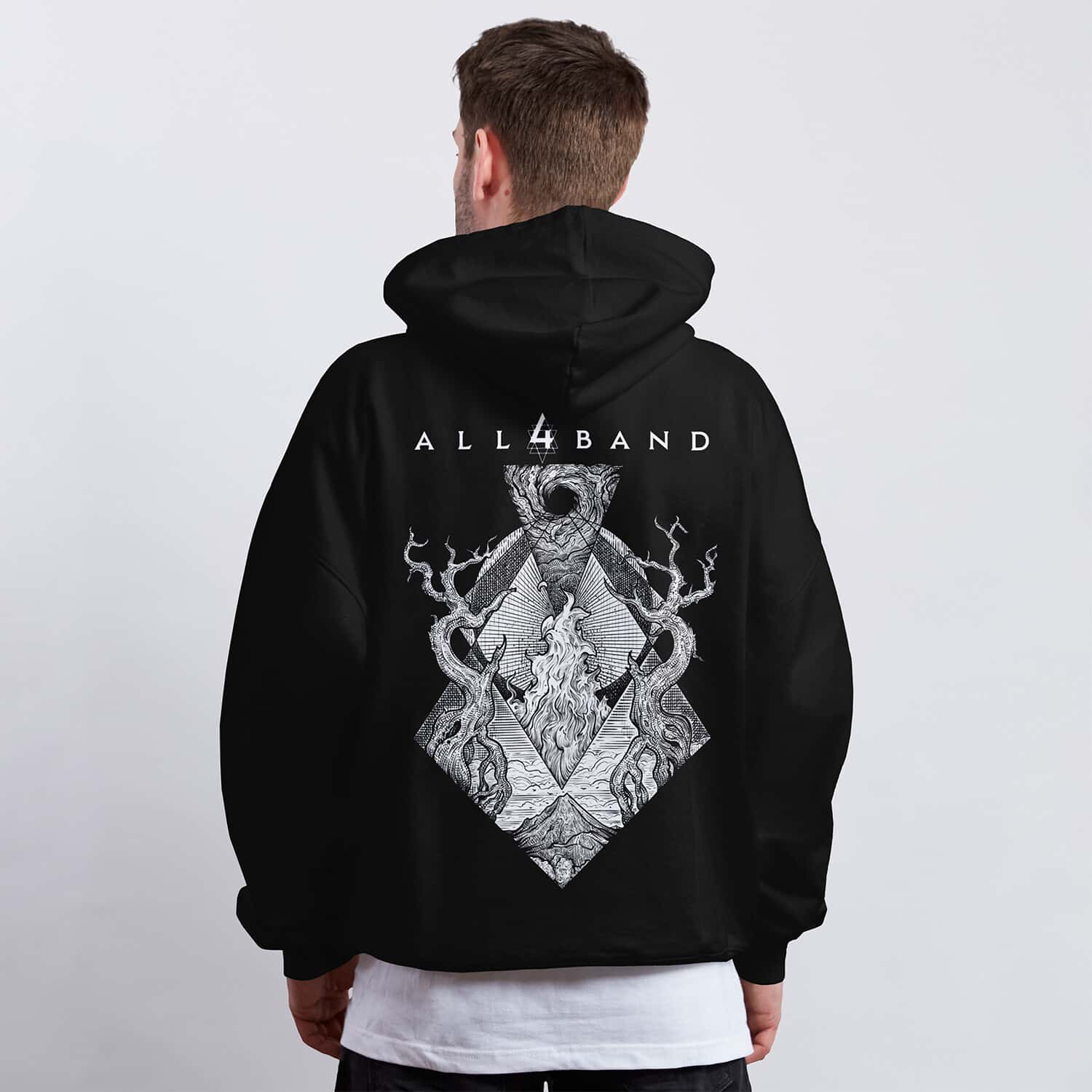 Metal band hoodie design titled Black Hole