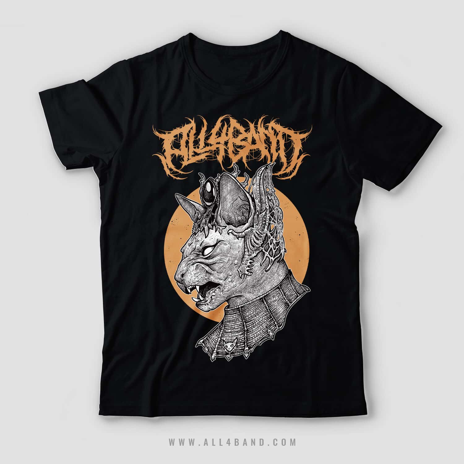Metal band shirt design titled Sphynx