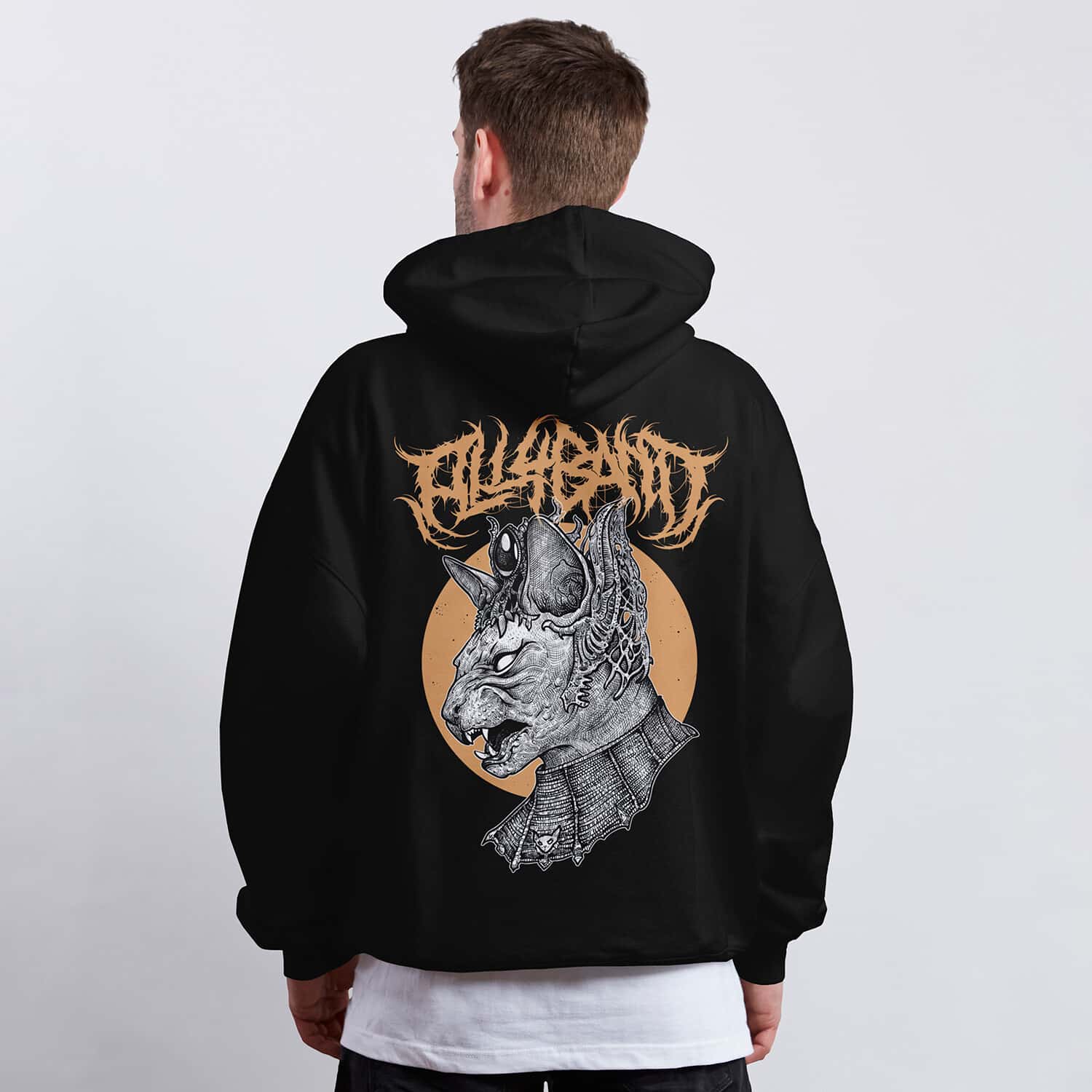 Metal band hoodie design titled Sphynx