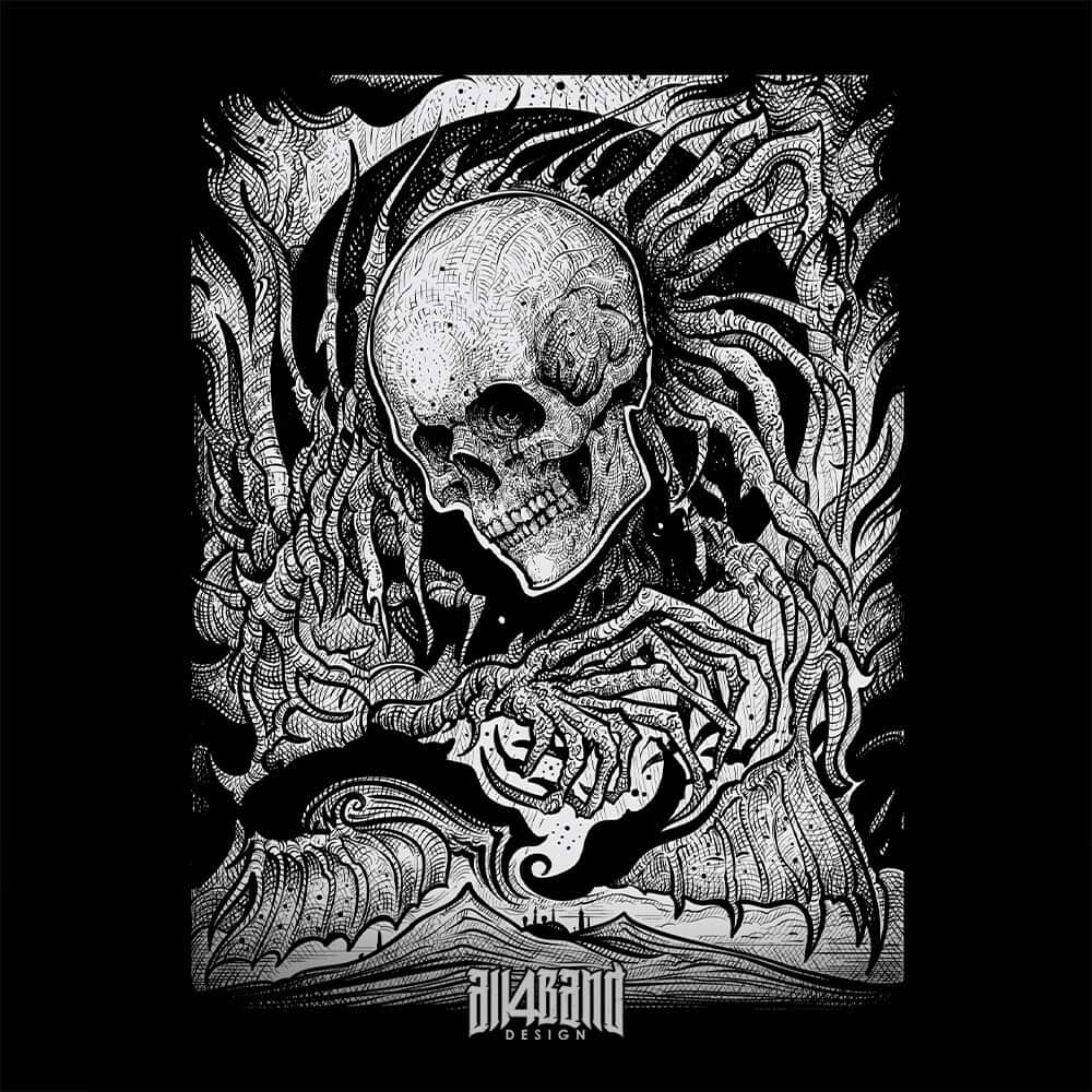 Metal band artwork titled Looming Horror