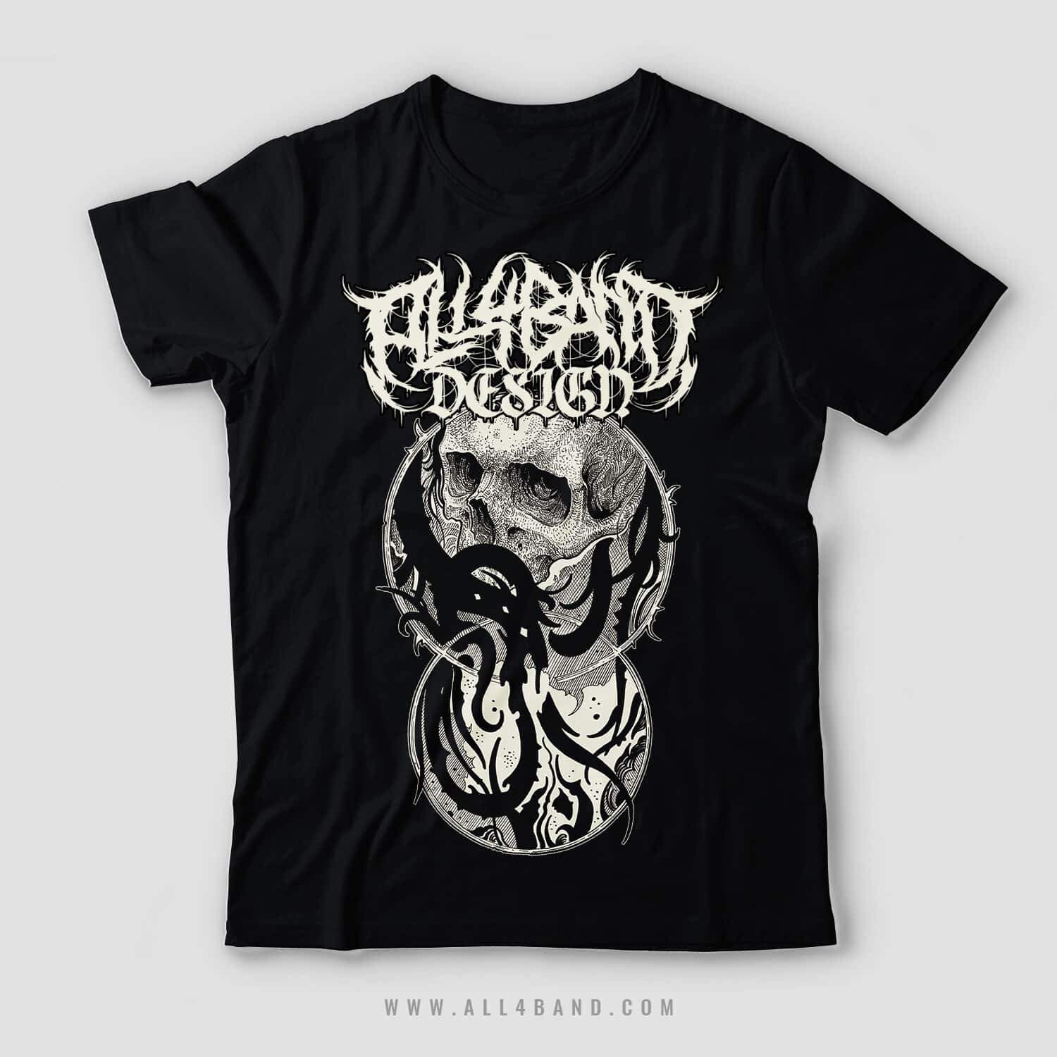 Metal band shirt design titled Consumed by Void