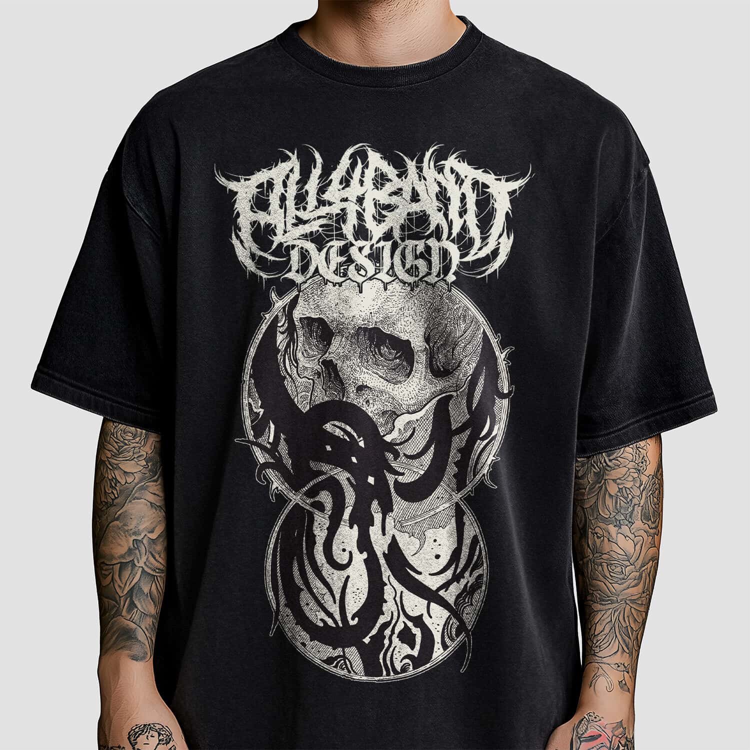 Metal band shirt design titled Consumed by Void