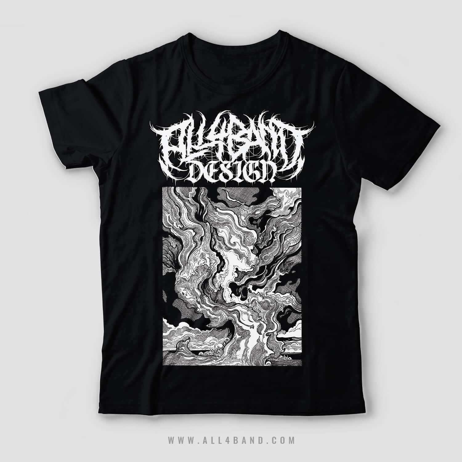 Metal band shirt design titled In Flames