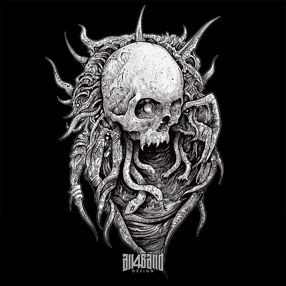 Metal band artwork titled Erased