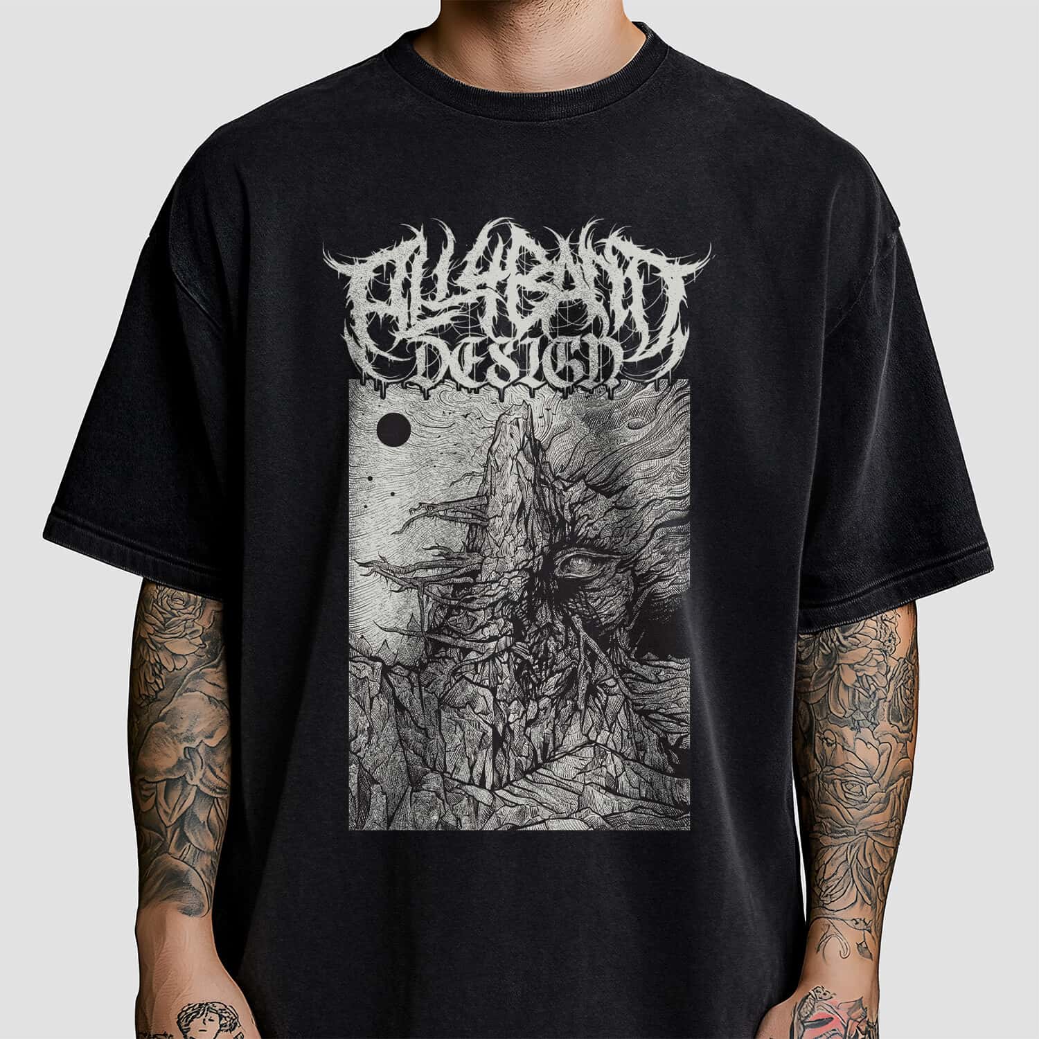 Metal band shirt design titled Mountain Spirit