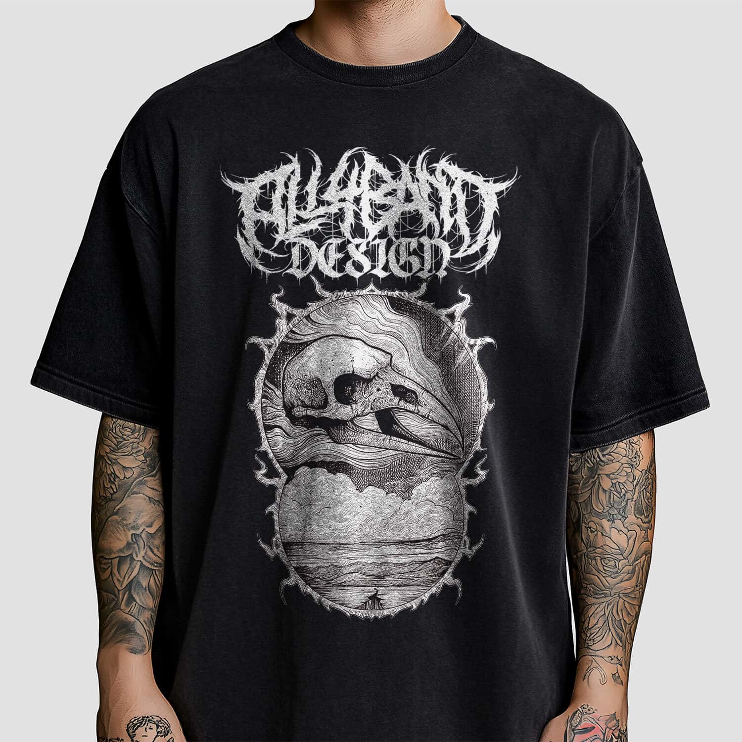Metal band shirt design titled Fatal Nature