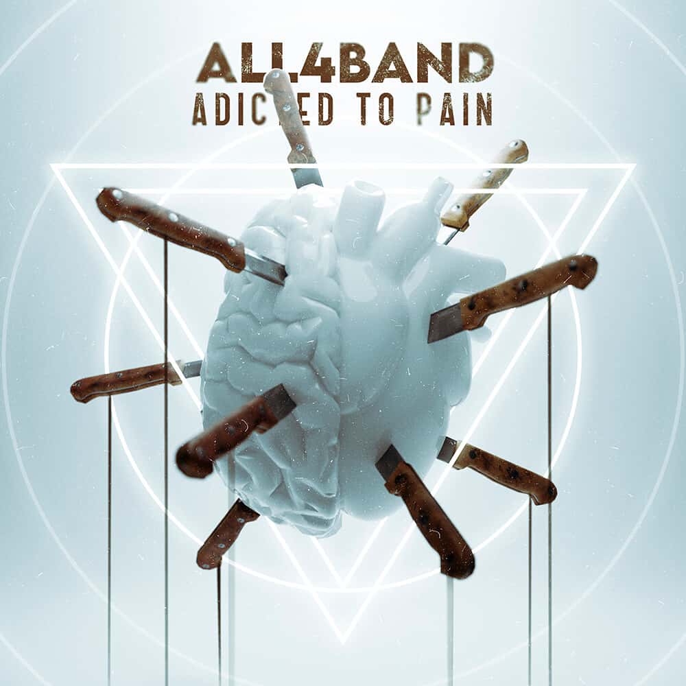 Album cover art for metal bands titled Adicted To Pain