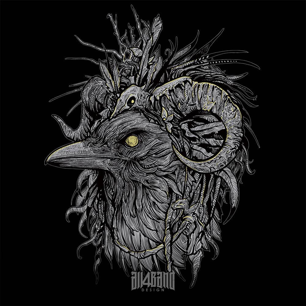 Metal band artwork titled Witch Crow