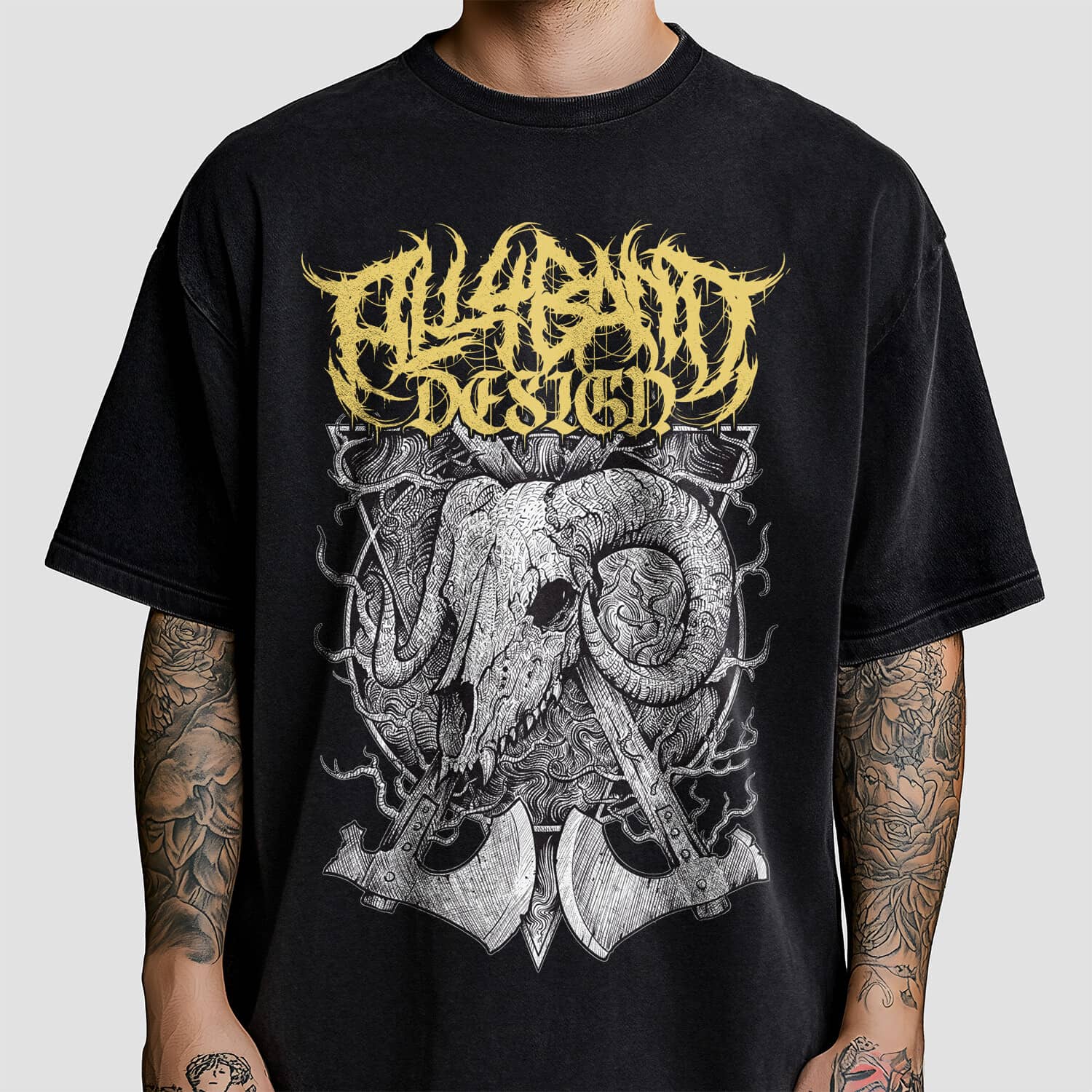 Metal band shirt design titled Berserker