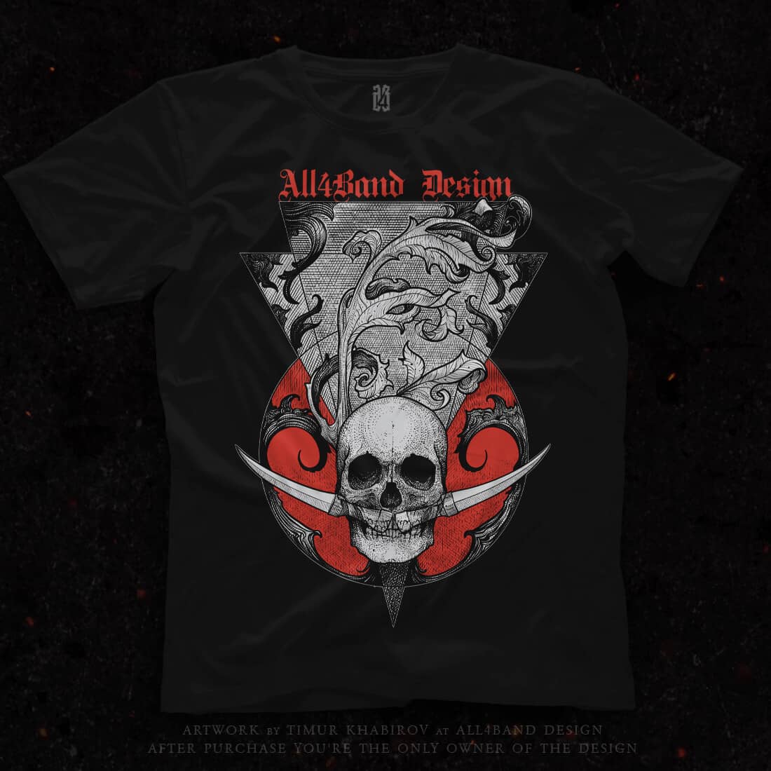 Shirt design 'Blade Mustache'