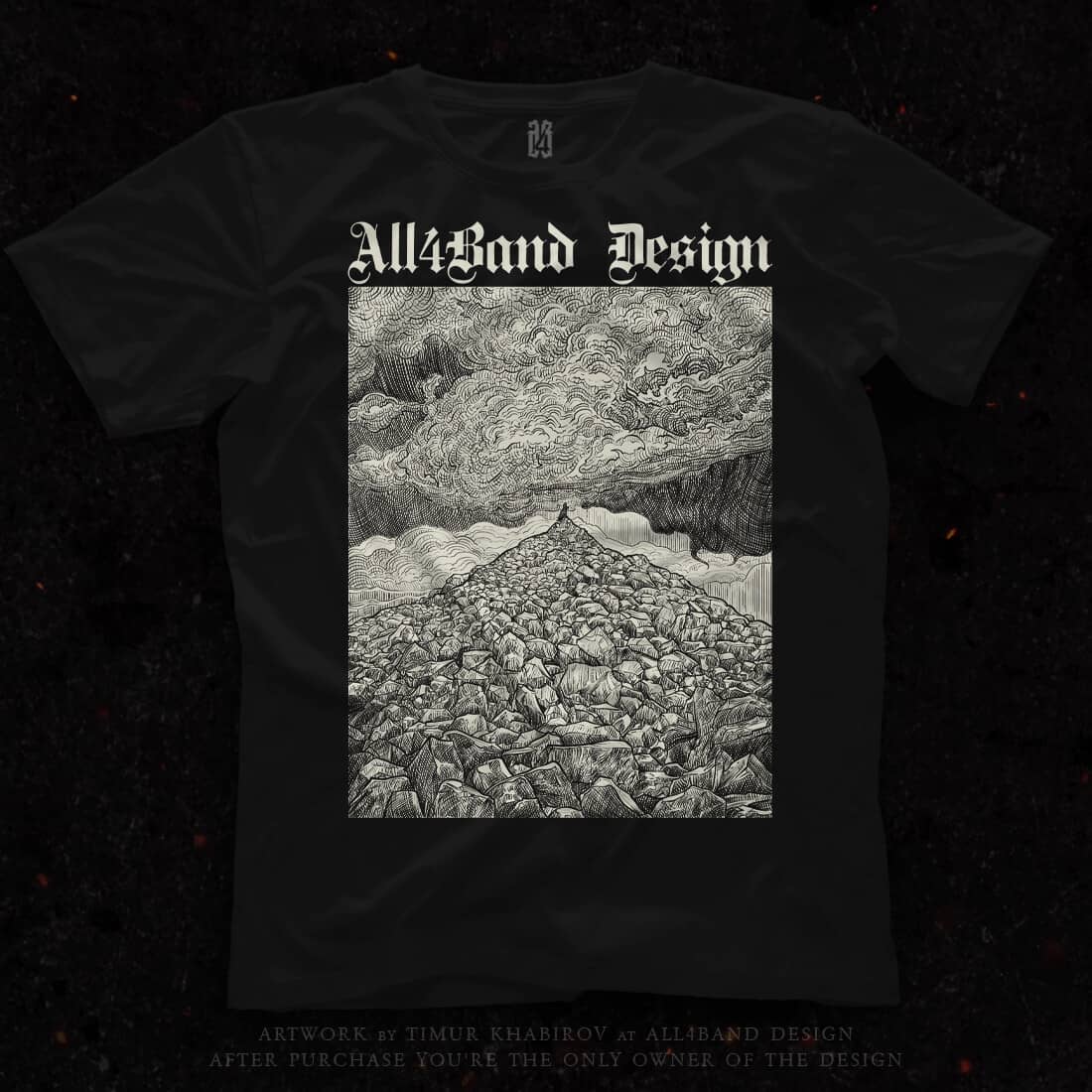 Shirt design 'Mountain of Stones' for sale