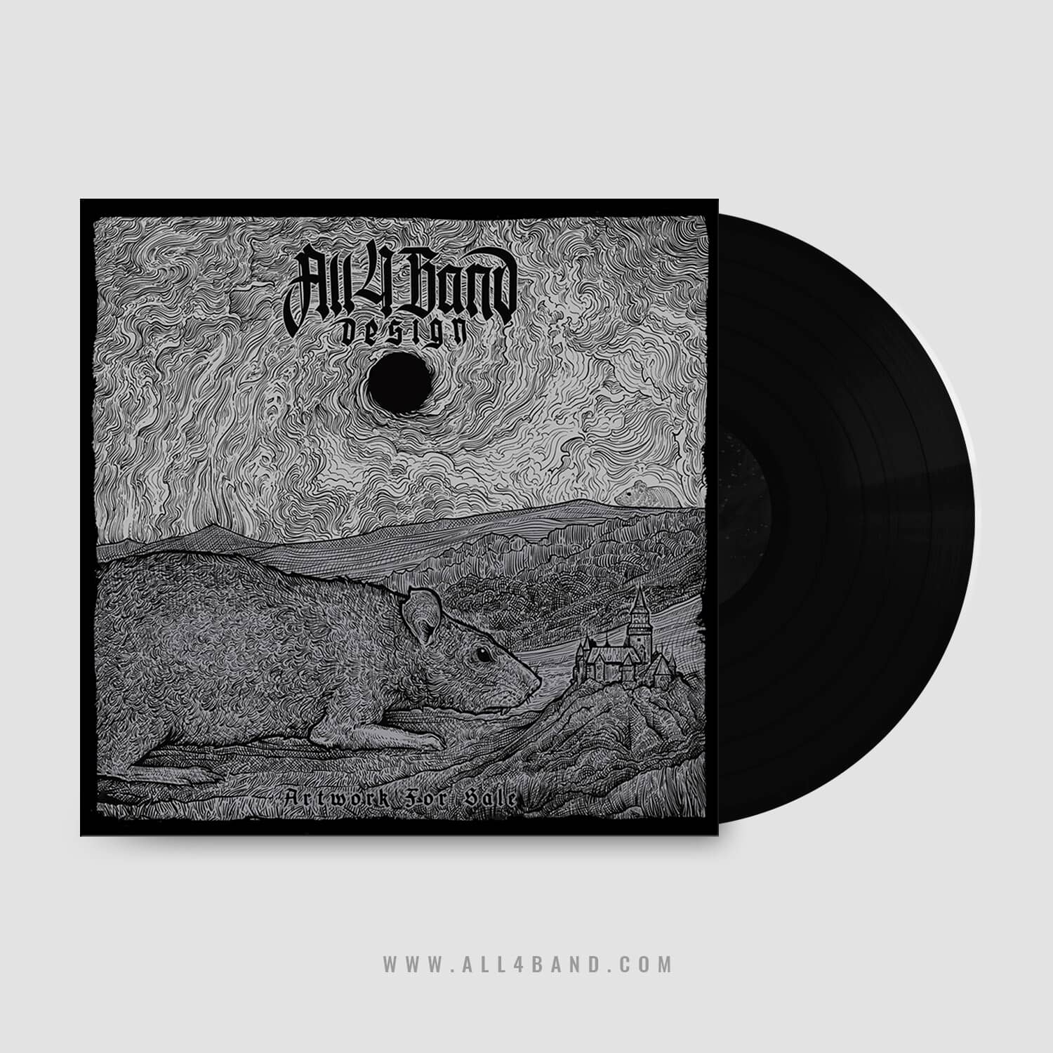 Album cover art for metal bands titled The Vermin