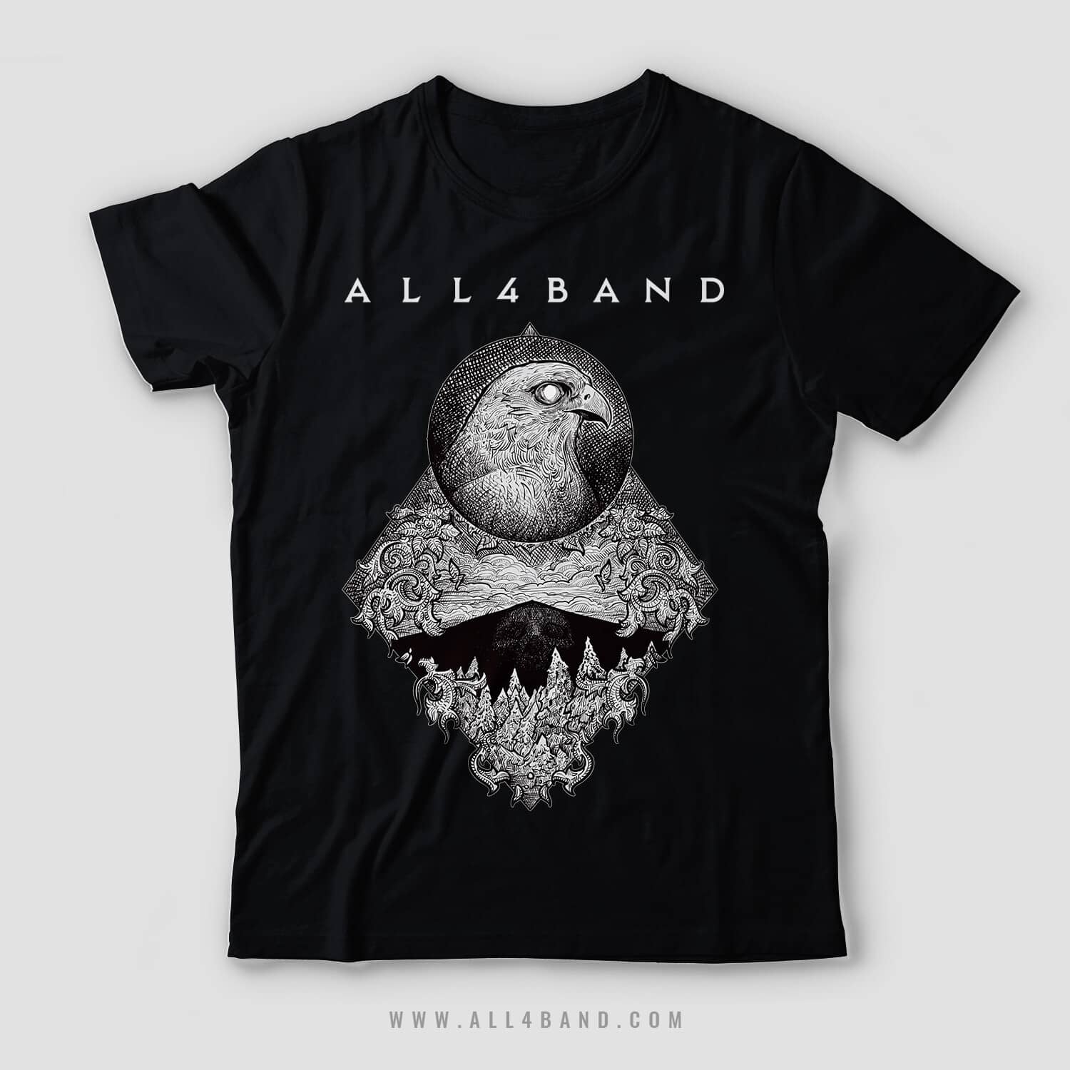 Metal band shirt design titled Black Mountain