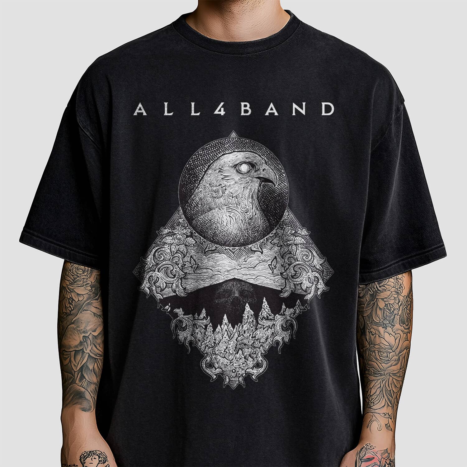 Metal band shirt design titled Black Mountain