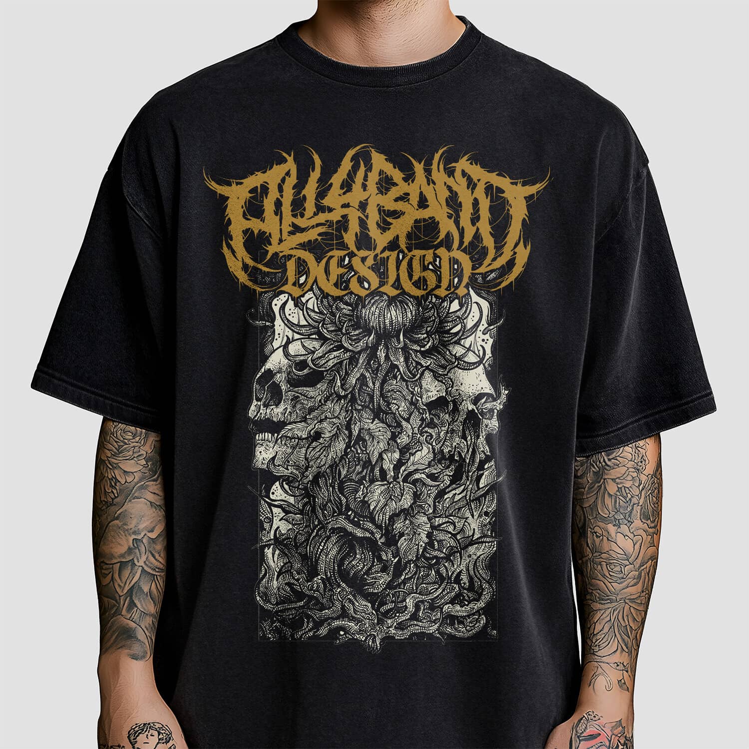 Metal band shirt design titled Death Bloom