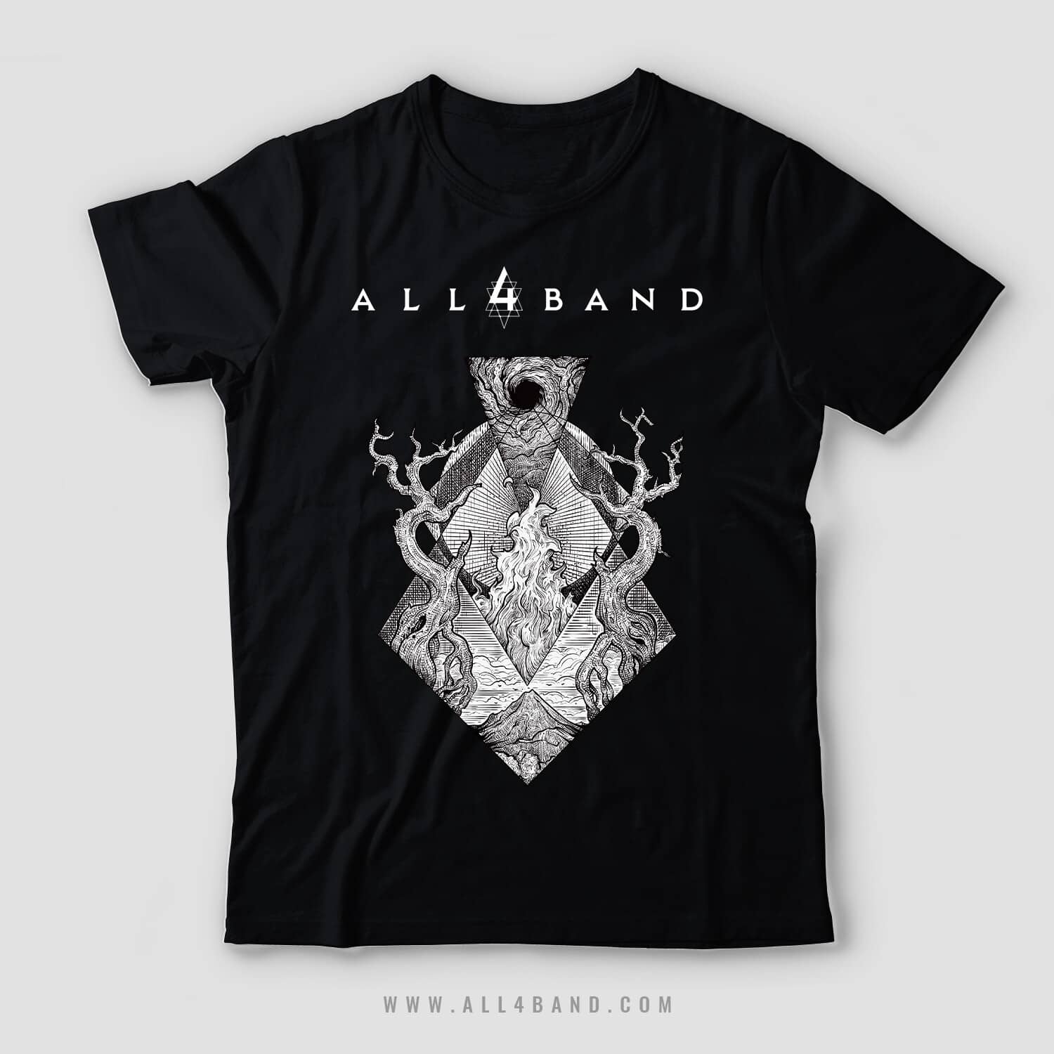 Metal band shirt design titled Black Hole