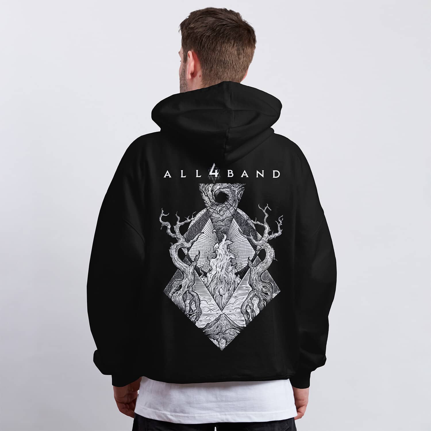Metal band hoodie design titled Black Hole