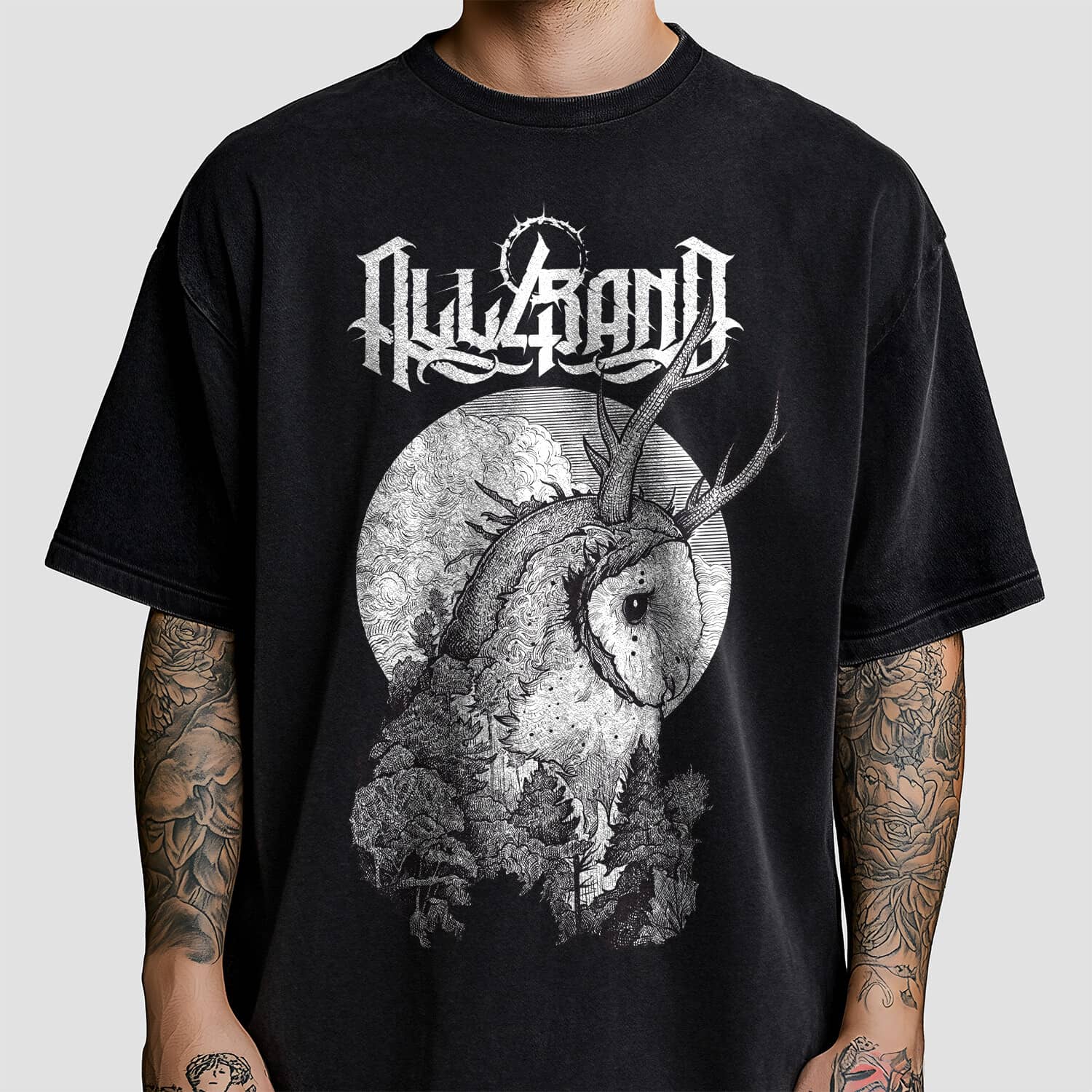 Metal band shirt design titled Spirit Of The Forest