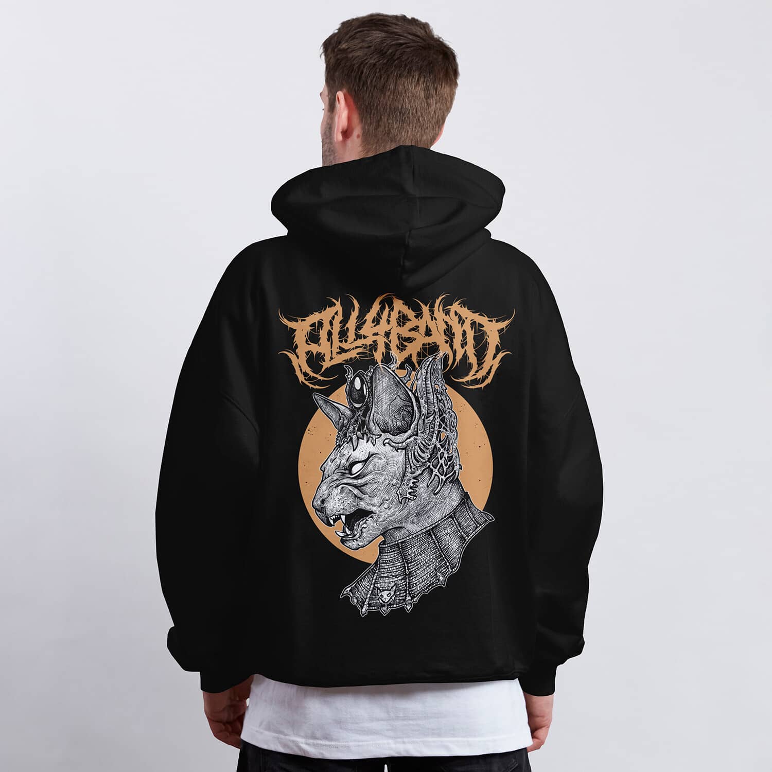 Metal band hoodie design titled Sphynx