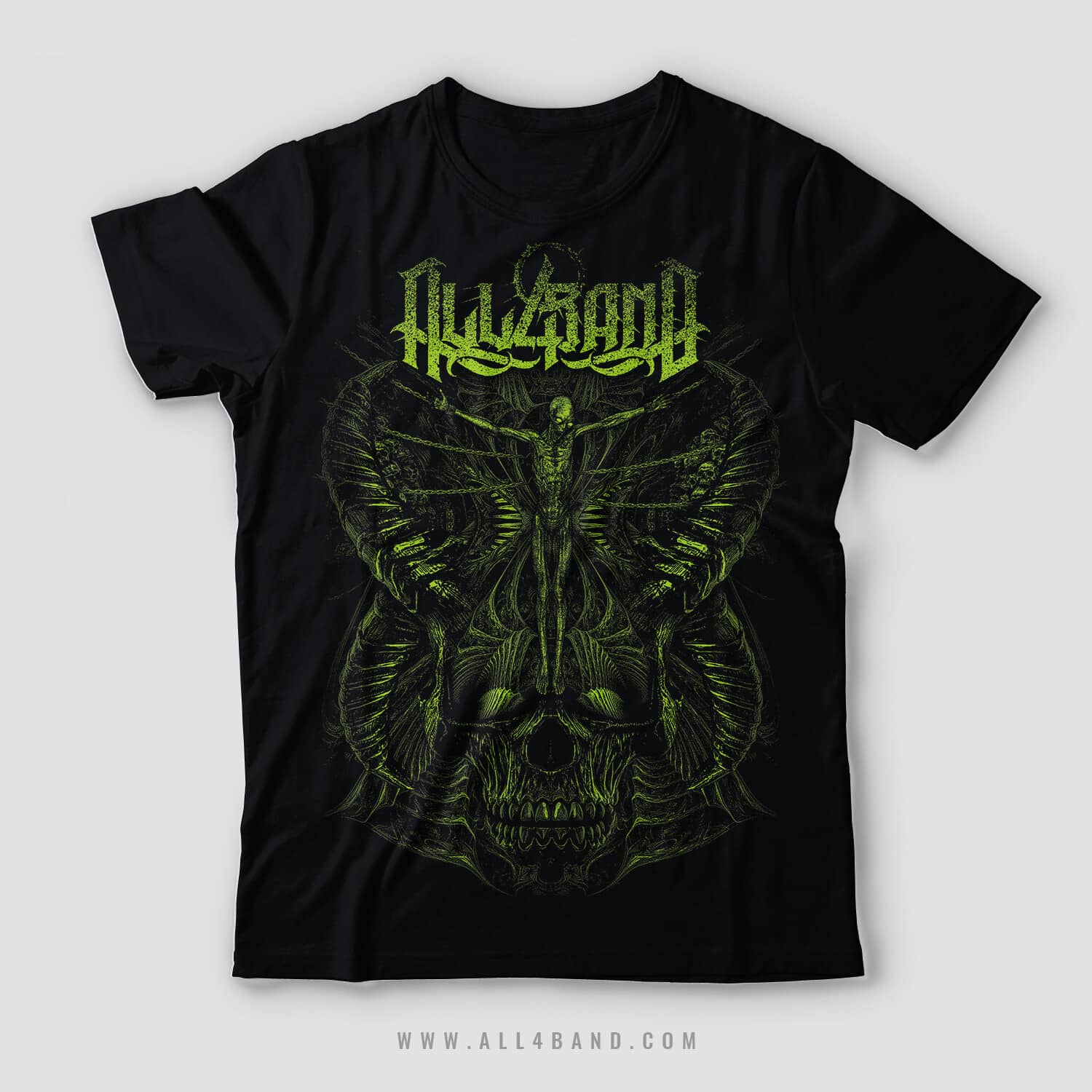 Metal band shirt design titled Forsaken