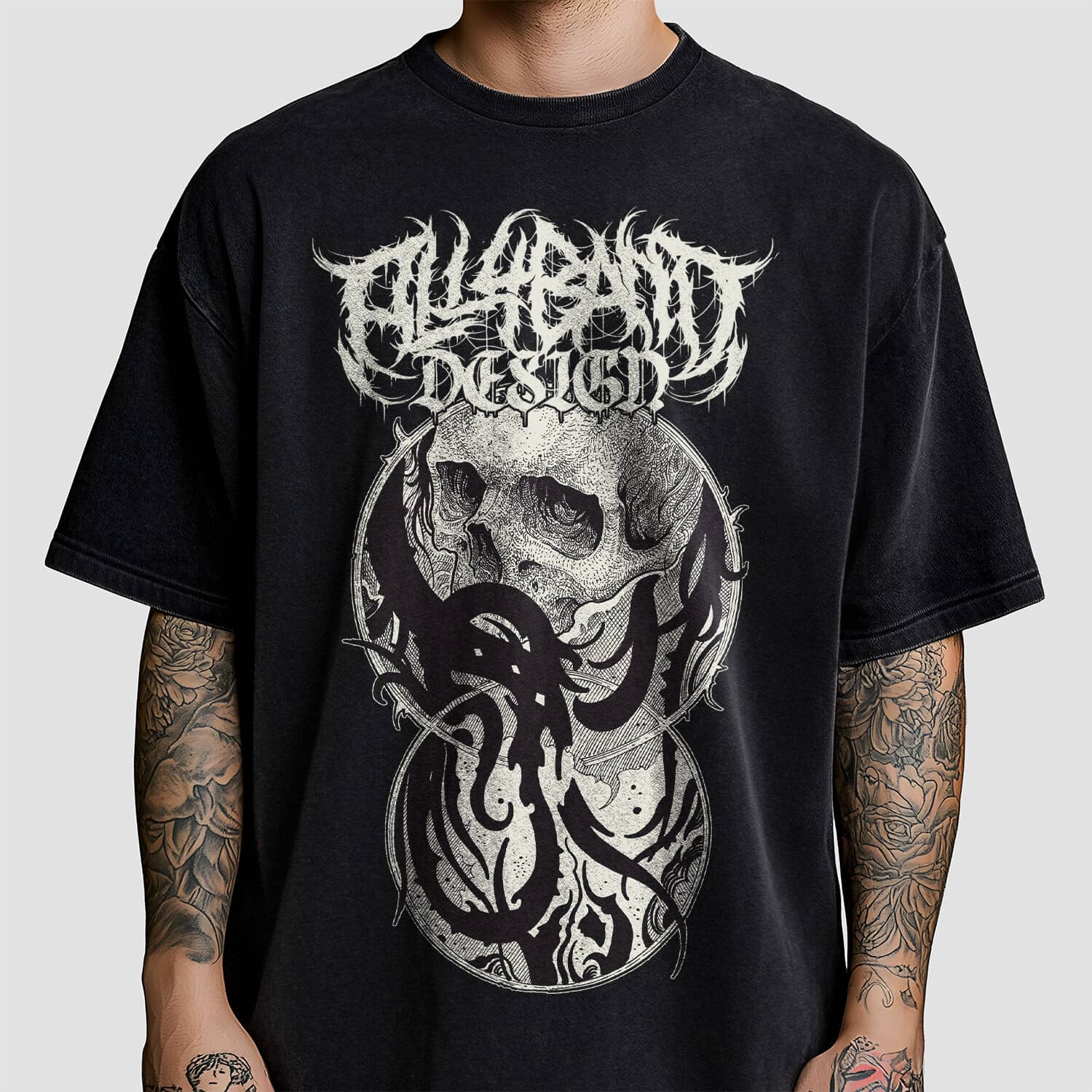 Metal band shirt design titled Consumed by Void