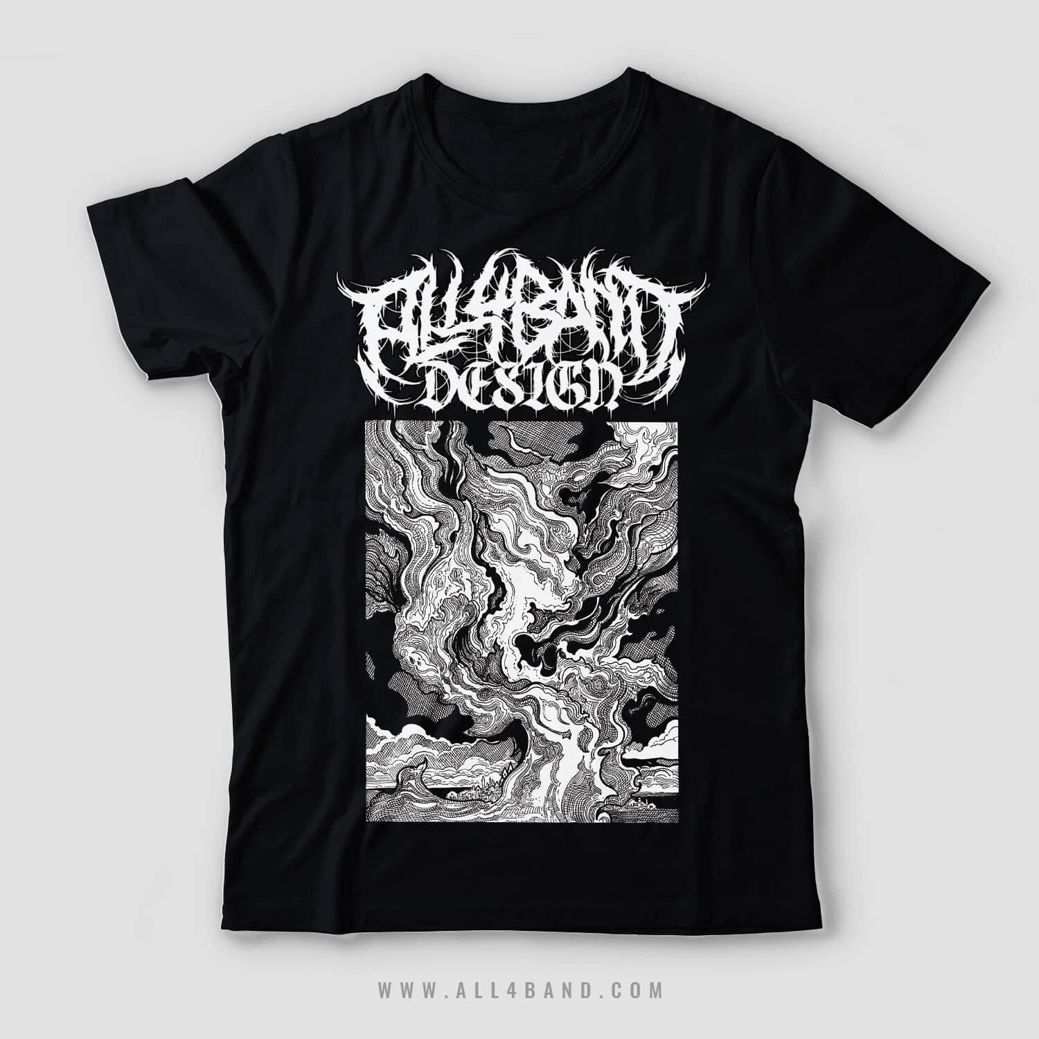 Metal band shirt design titled In Flames