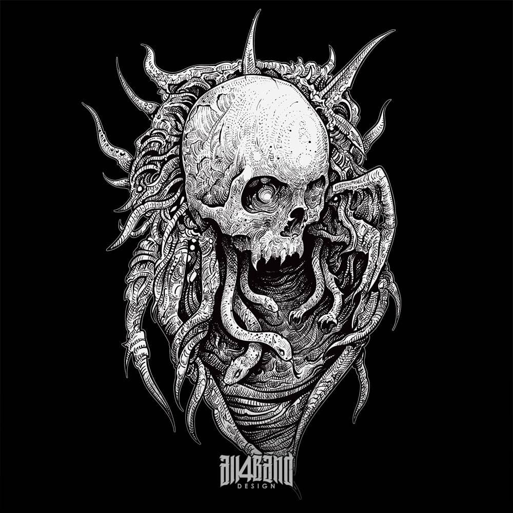 Metal band artwork titled Erased