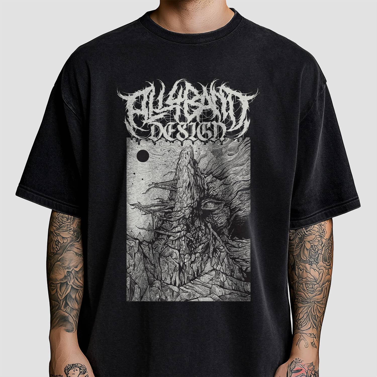 Metal band shirt design titled Mountain Spirit