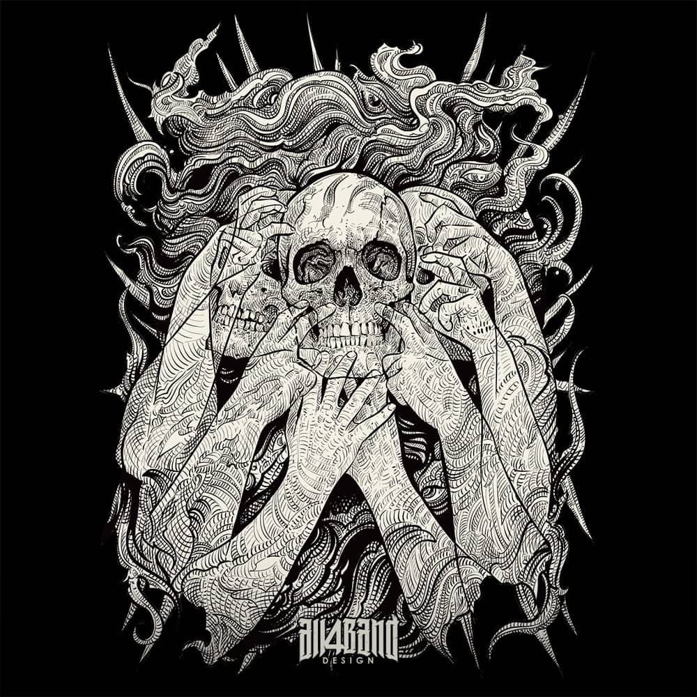 Metal band artwork titled Split