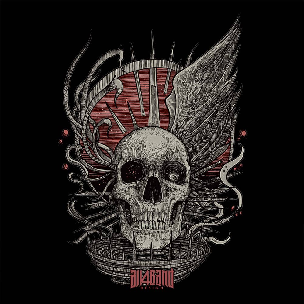 Skull With A Wing