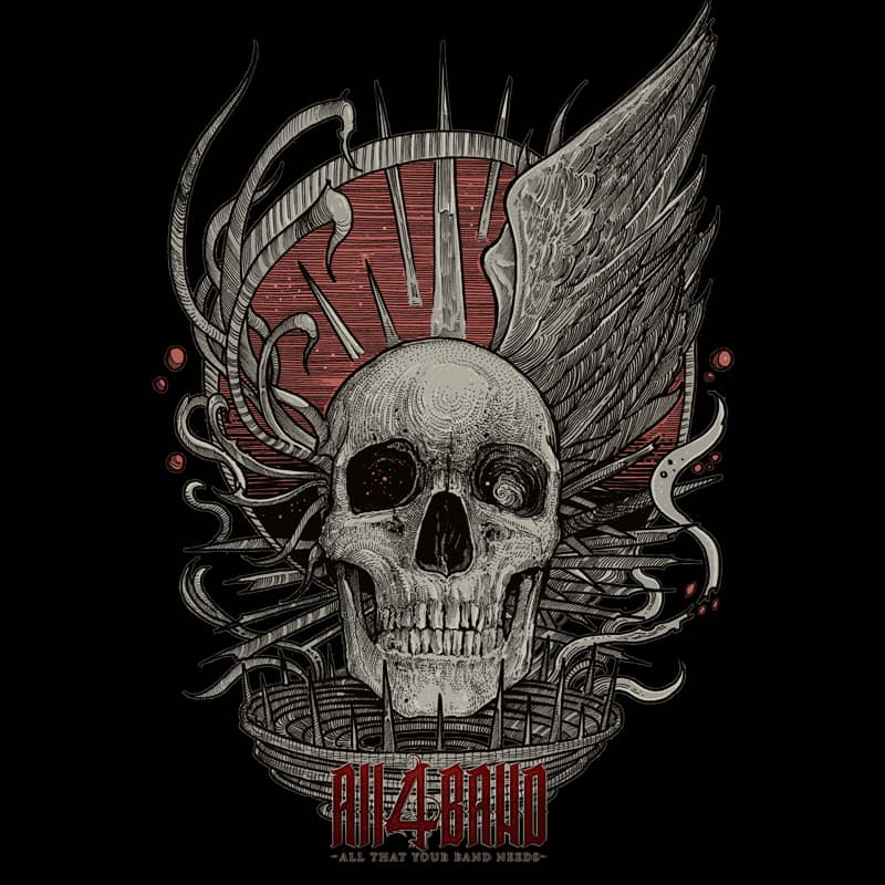 Skull With A Wing
