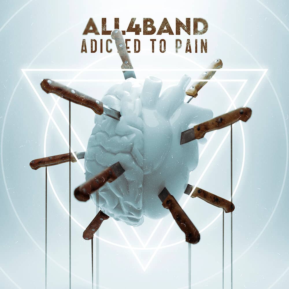 Album cover art for metal bands titled Adicted To Pain