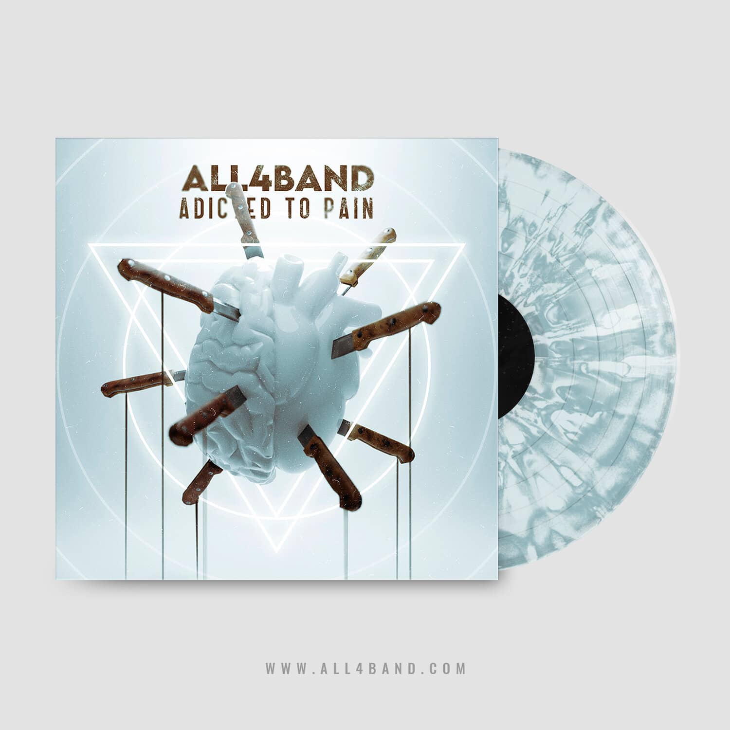 Album cover art for metal bands titled Adicted To Pain