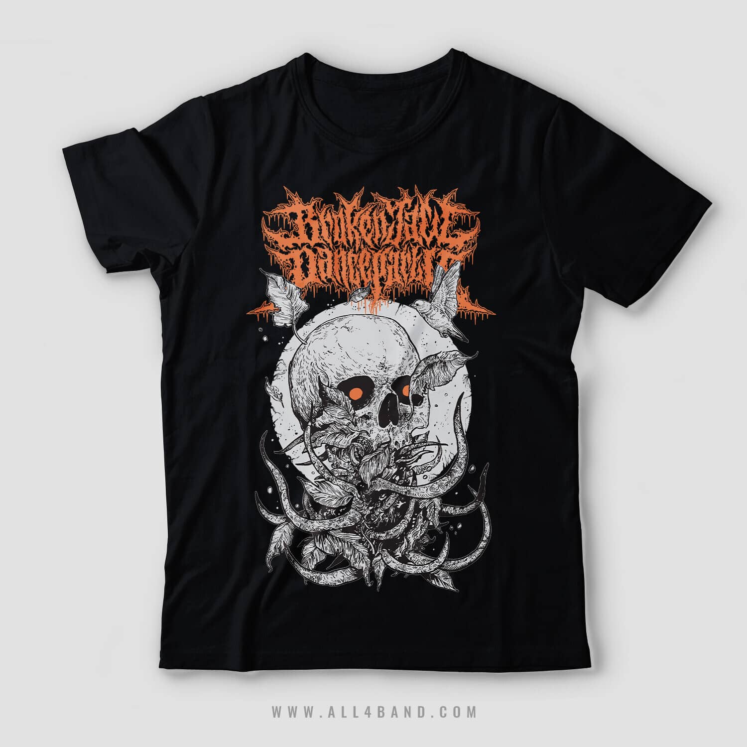 Shirt design for Broken Jaw Dance Party