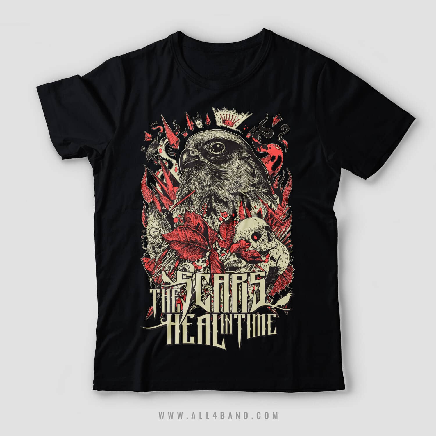 Shirt design for The Scars Heal In Time