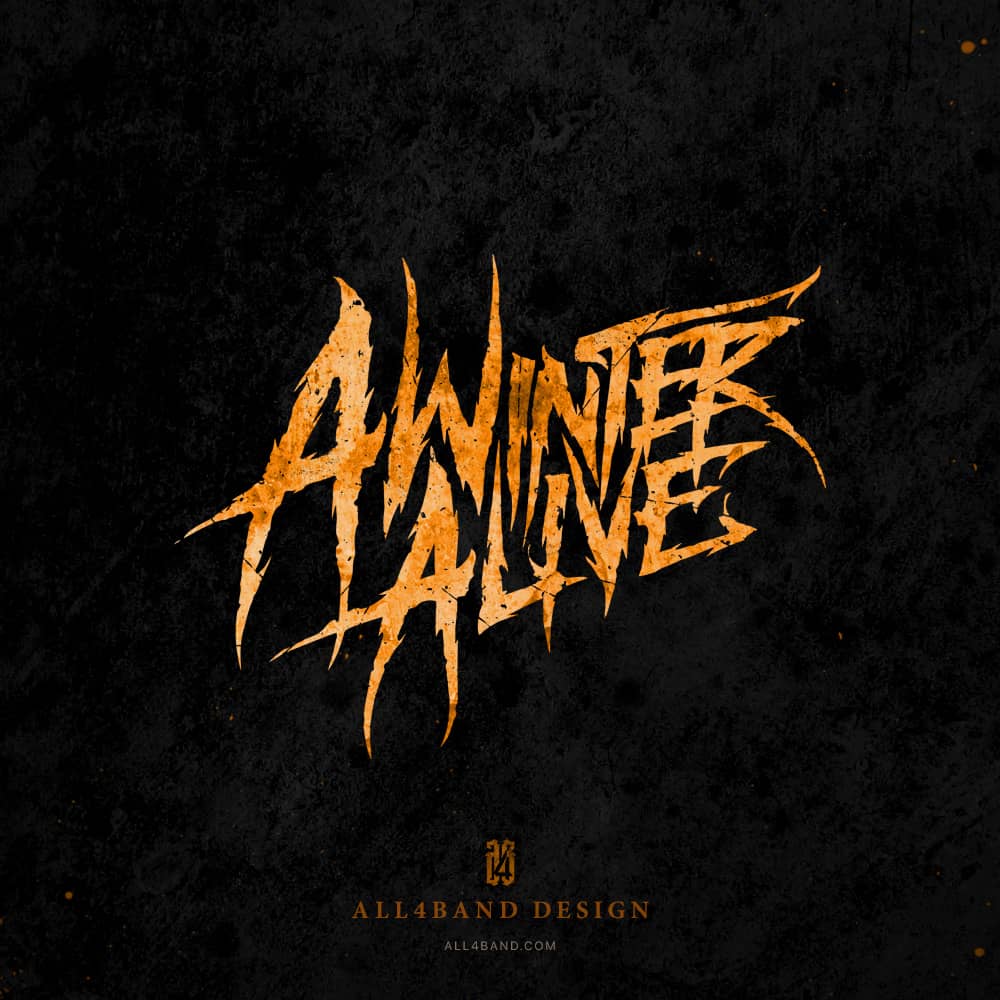 Custom metalcore band logo for A Winter Alive