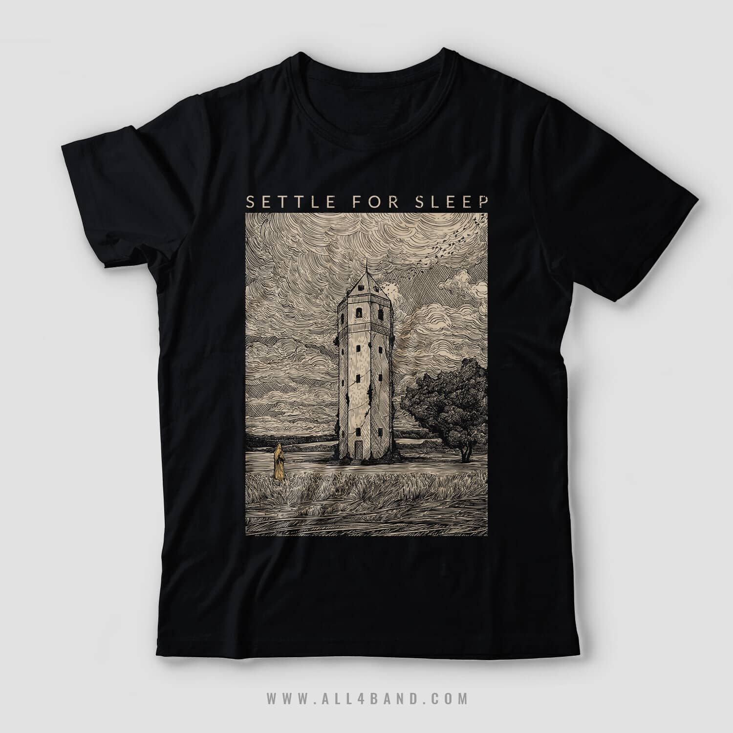 Shirt design for Settle For Sleep