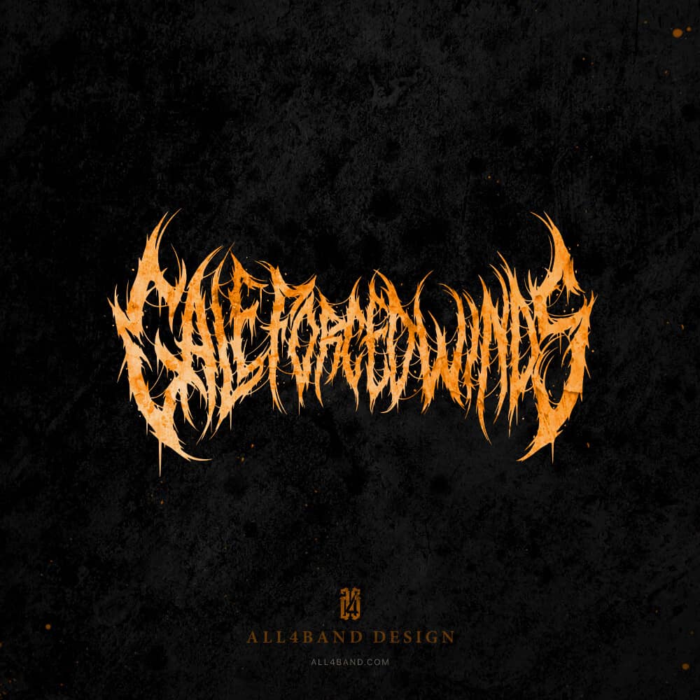 Deathcore band logo design for Gale Forced Winds