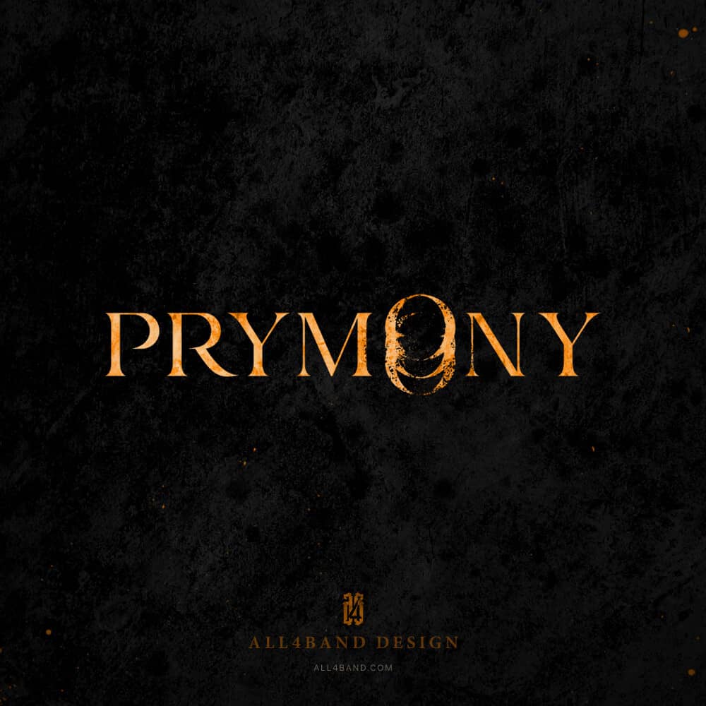 Progressive metal band logo design for Prymony